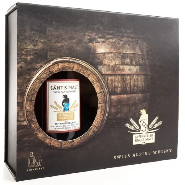 Appenzeller Säntis Malt Edition Himmelberg Coffret avec 2 Verres  50 CL