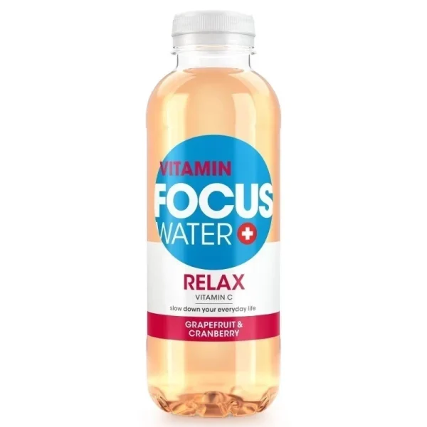 Focuswater Relax Pamplemousse et Cranberry Pet 12-Pack  50 CL