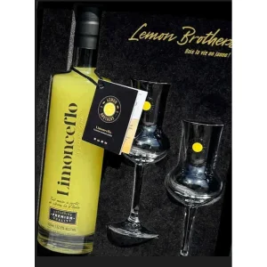 Limoceflo Coffret 1 Bout Avec 2 VerresLemon Brothers  50 CL